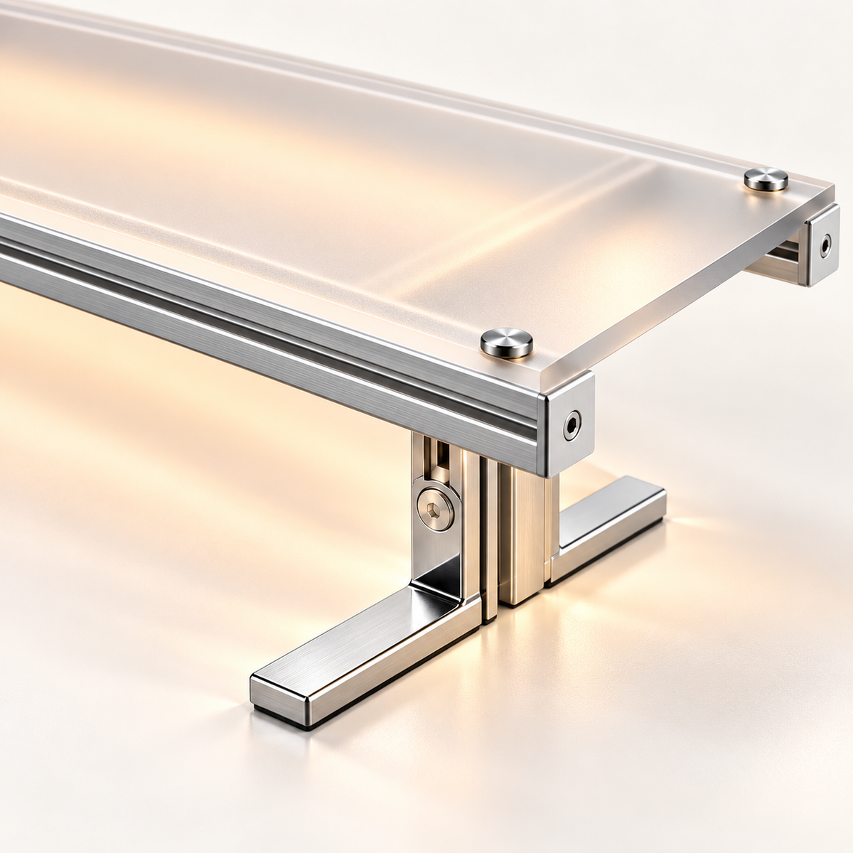 CABTE modular monitor riser — detail view; desk devices not included