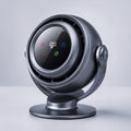 Graphite 10-speed oscillating desk fan with digital controls