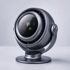 Graphite 10-speed oscillating desk fan with digital controls