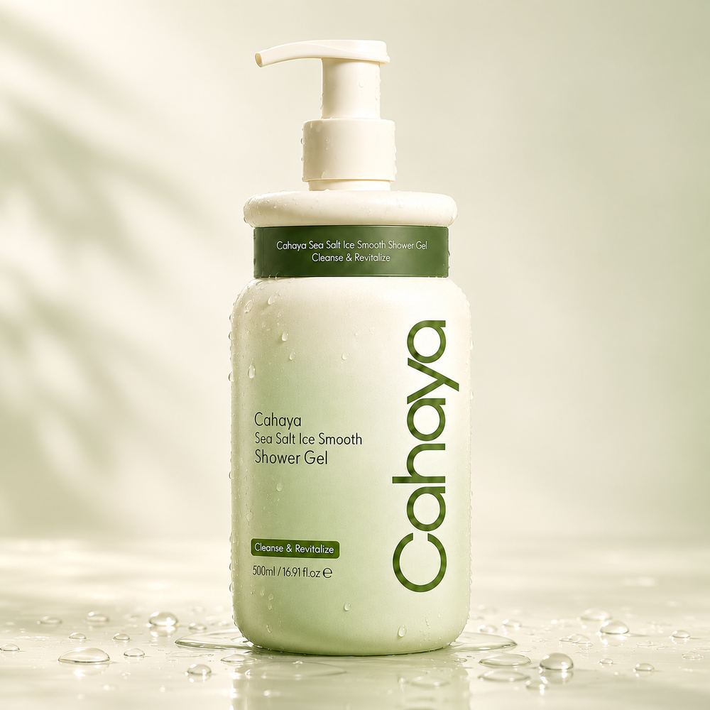Cahaya Sea Salt Ice Smooth Shower Gel 500 mL single pump bottle