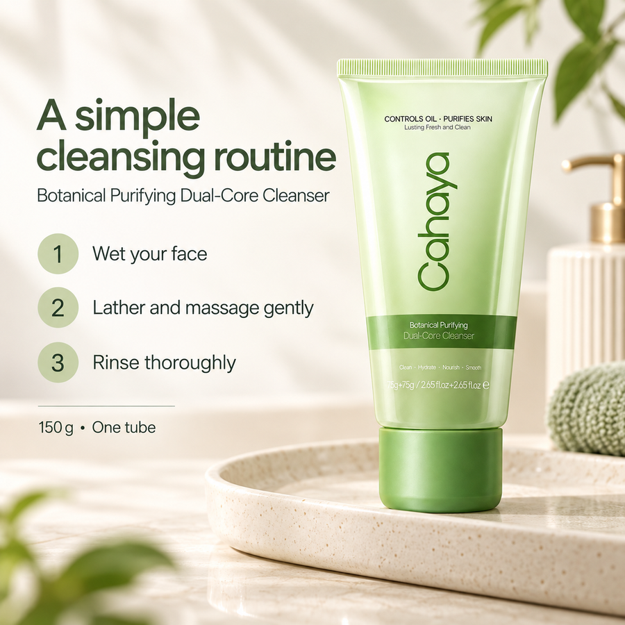 Cahaya 150 g facial cleanser three-step cleansing instructions