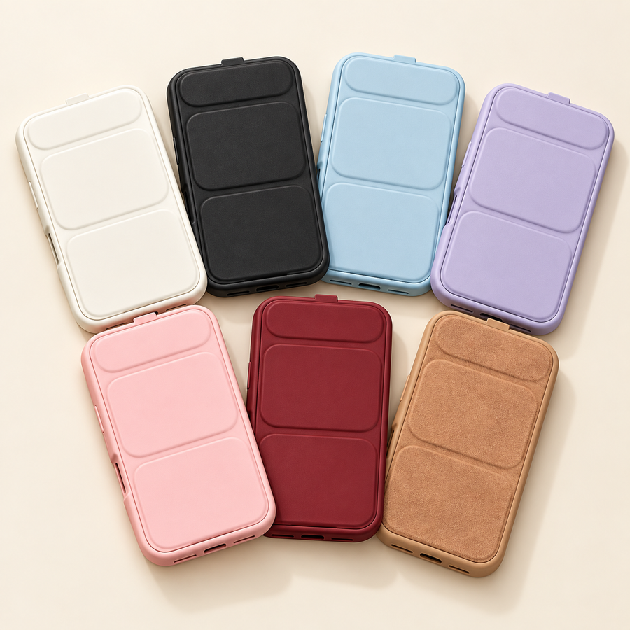 Magnetic folding flip phone case in seven colors