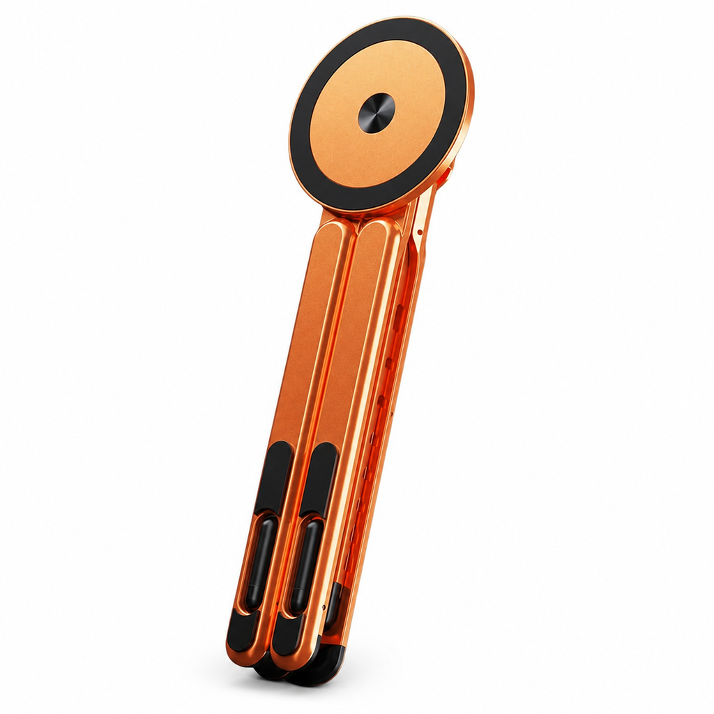 Orange MagFold stand folded product view