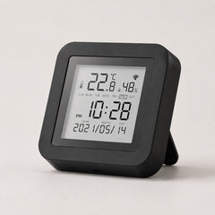 Black Wi-Fi infrared remote with temperature and humidity display