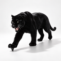 Custom black panther-shaped luggage — hero view